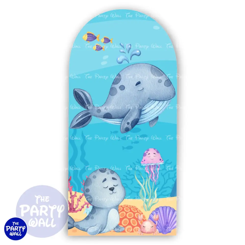 Vida Marina Cute - Funda para mampara de punta redonda o rectangular The Party Wall