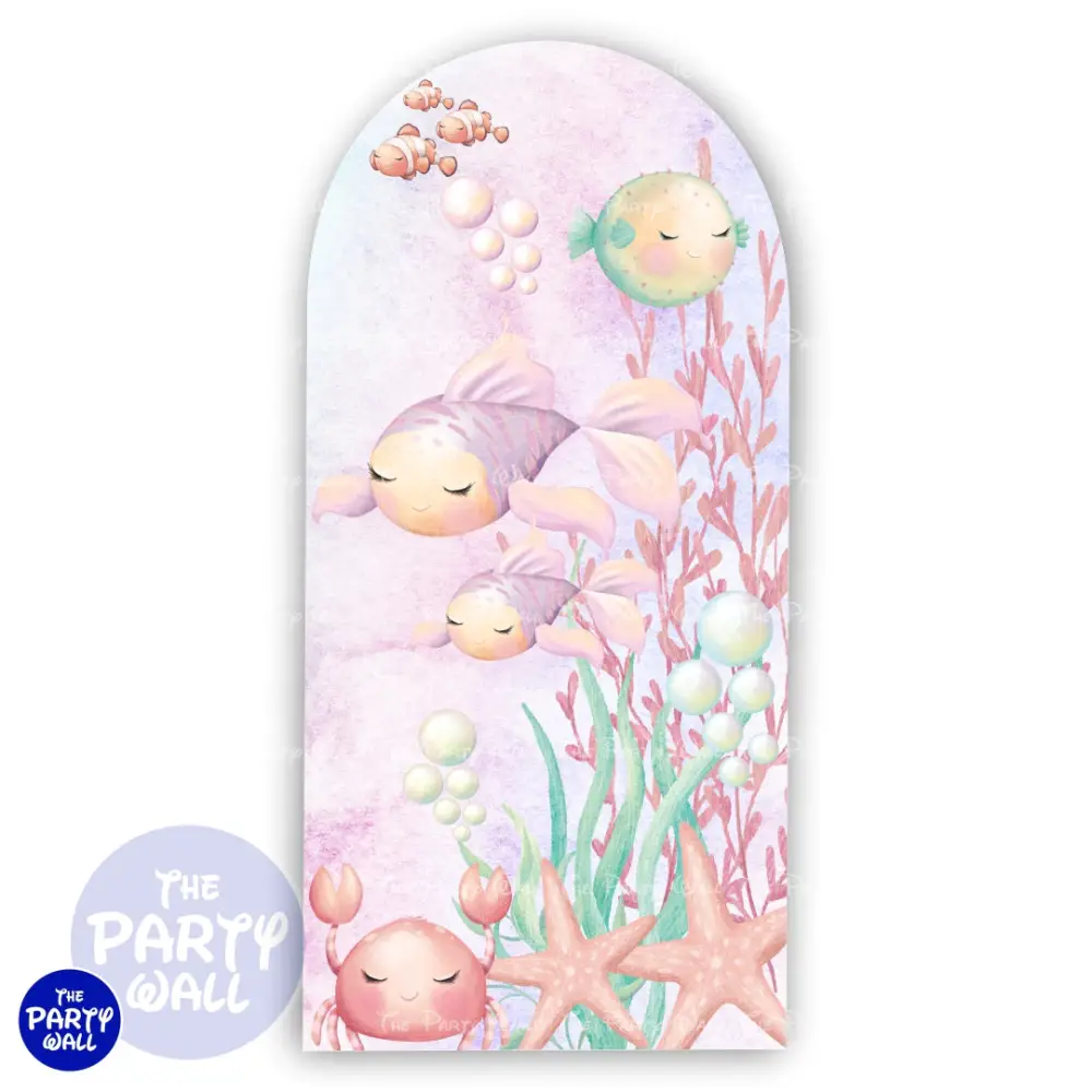 Vida Marina Cute - Funda para mampara de punta redonda o rectangular The Party Wall
