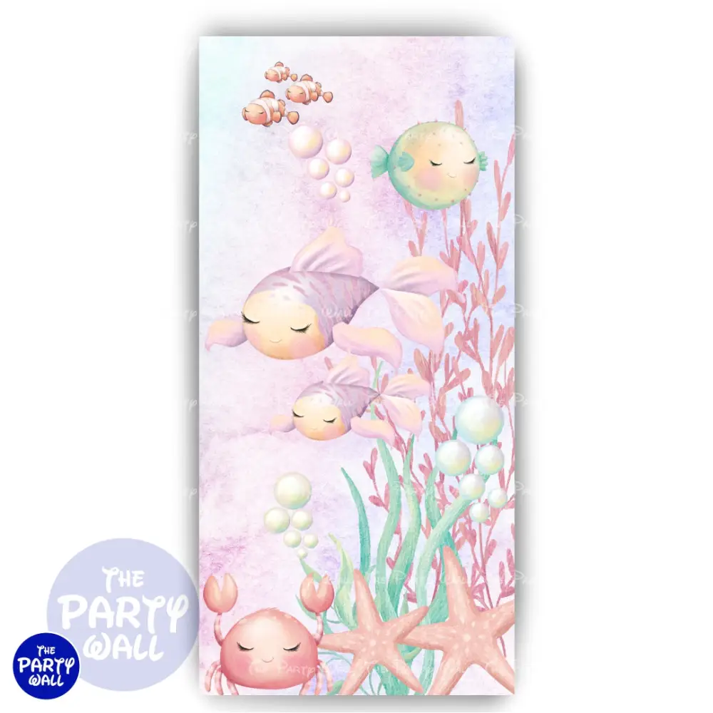 Vida Marina Cute - Funda para mampara de punta redonda o rectangular The Party Wall