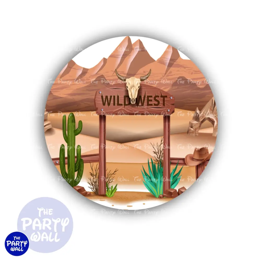 Viejo Oeste - Funda para mampara circular The Party Wall