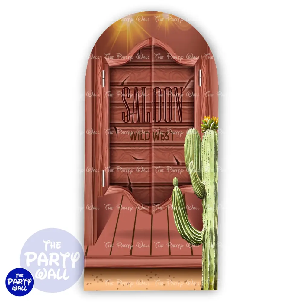Viejo Oeste - Funda para mampara de punta redonda o rectangular The Party Wall