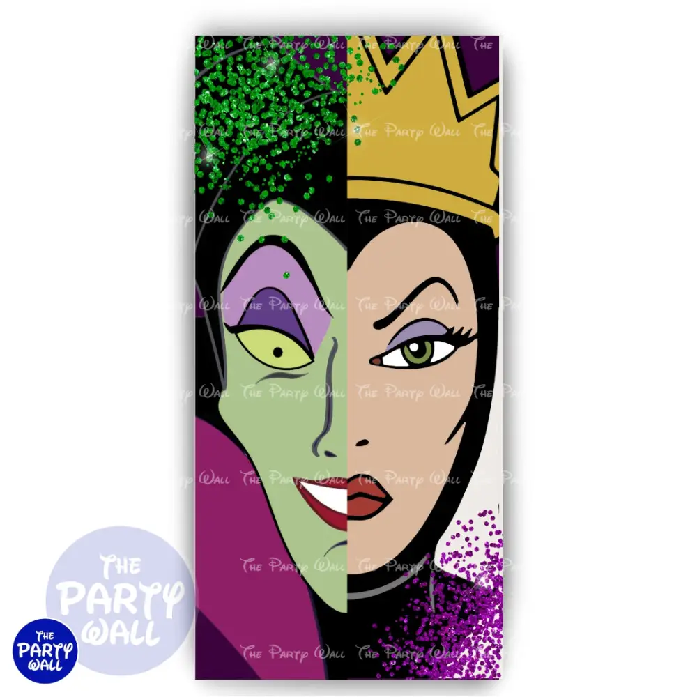 Villanas Disney - Funda para mampara de punta redonda o rectangular The Party Wall