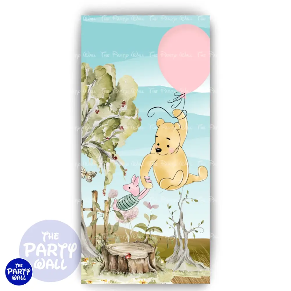 Winnie Pooh - Funda para mampara de punta redonda o rectangular The Party Wall