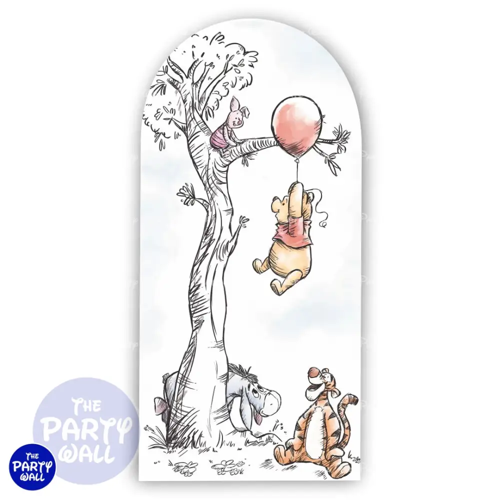 Winnie Pooh - Funda para mampara de punta redonda o rectangular The Party Wall