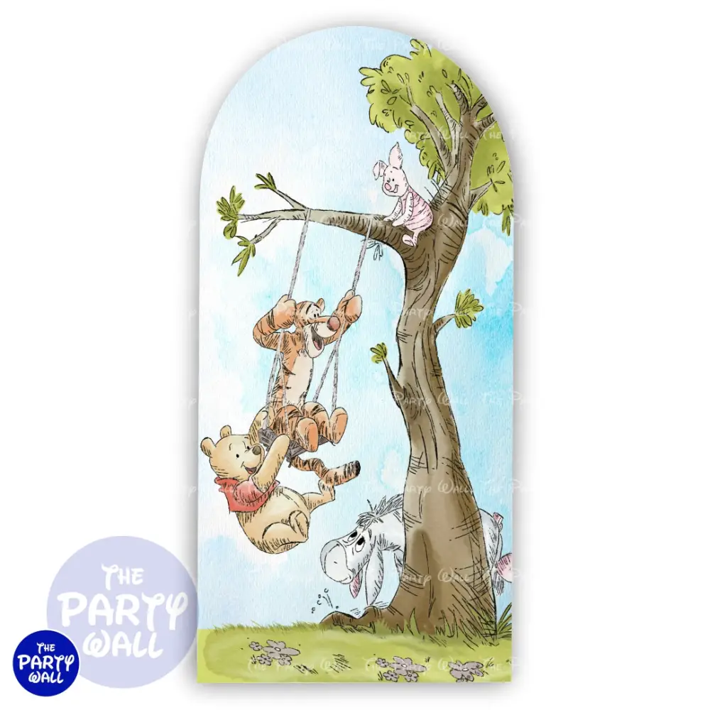 Winnie Pooh - Funda para mampara de punta redonda o rectangular The Party Wall