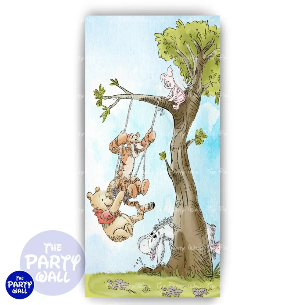 Winnie Pooh - Funda para mampara de punta redonda o rectangular The Party Wall