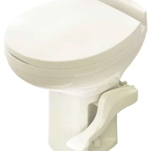 Inodoro de alto perfil para autocaravanas Thetford Aqua-Magic Residence – Descarga por pedal, color hueso 42171