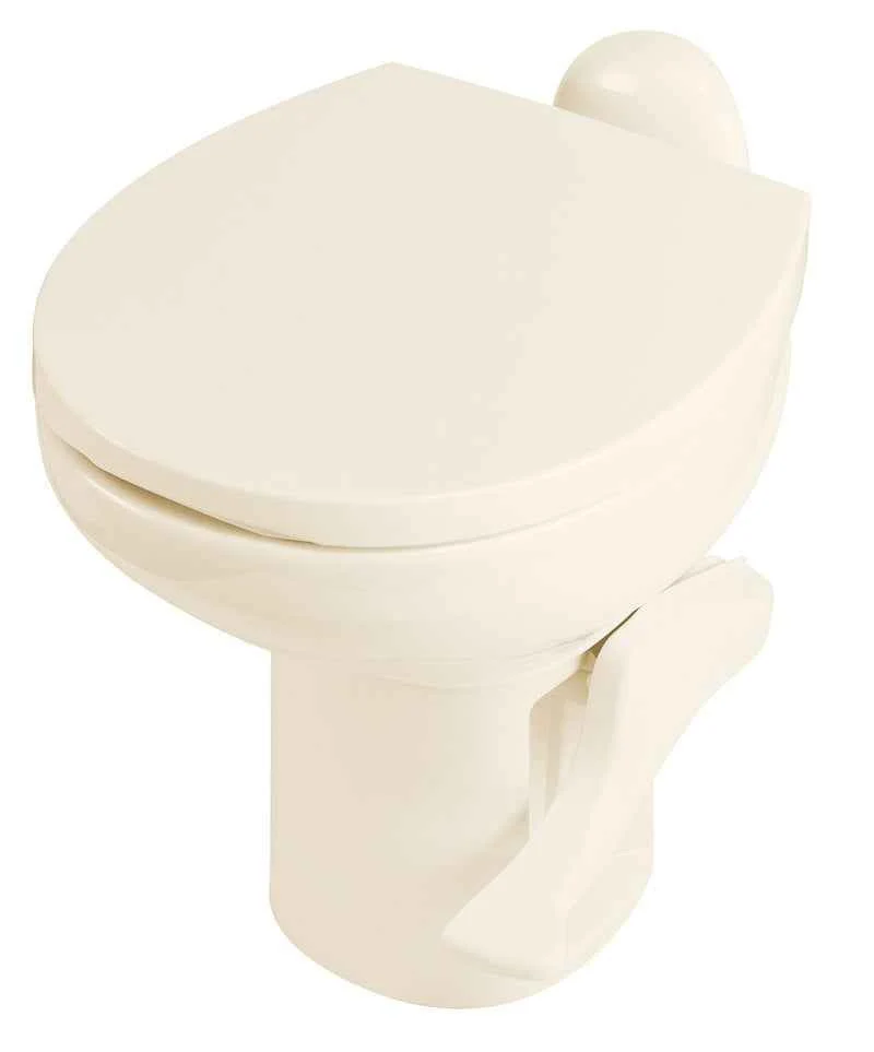 Inodoro para autocaravanas Thetford Aqua-Magic Style II de perfil alto con descarga por pedal, color hueso 42062