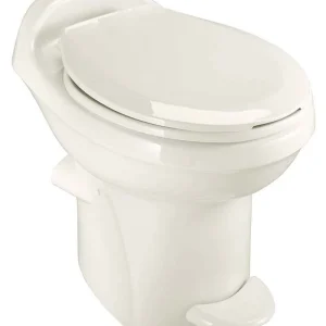 Inodoro para vehículos recreativos Thetford Aqua-Magic Style Plus de perfil alto con descarga de pedal, 34430