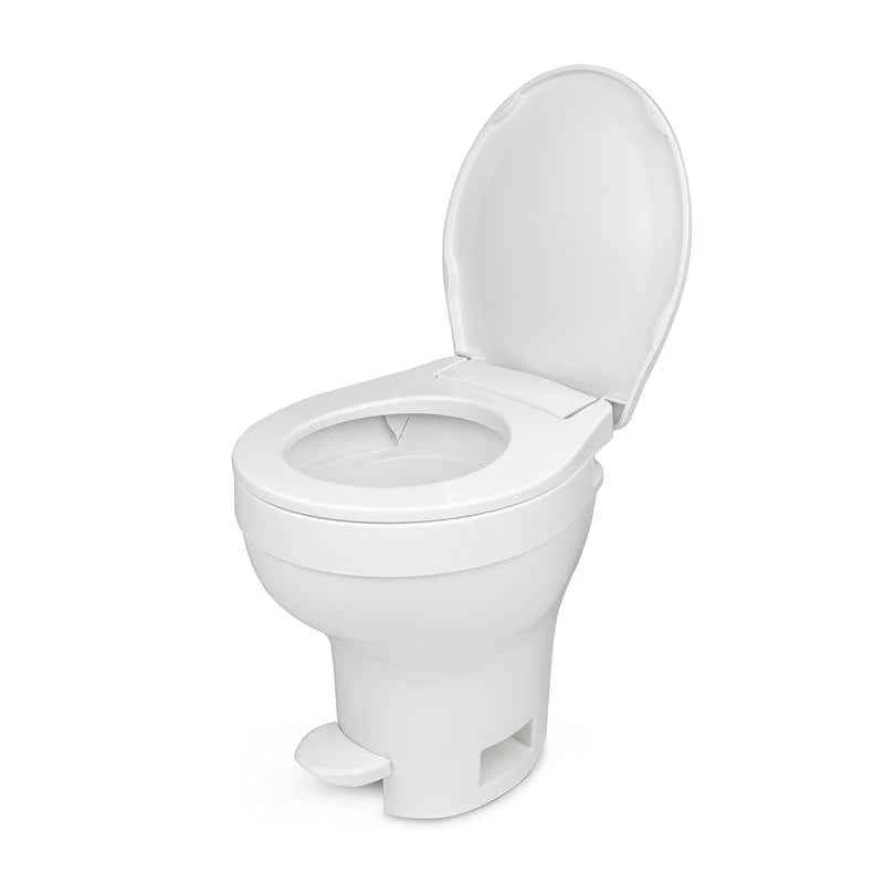 Inodoro Thetford Aqua-Magic VI de perfil alto para vehículos recreativos – Descarga por pedal, blanco 31835