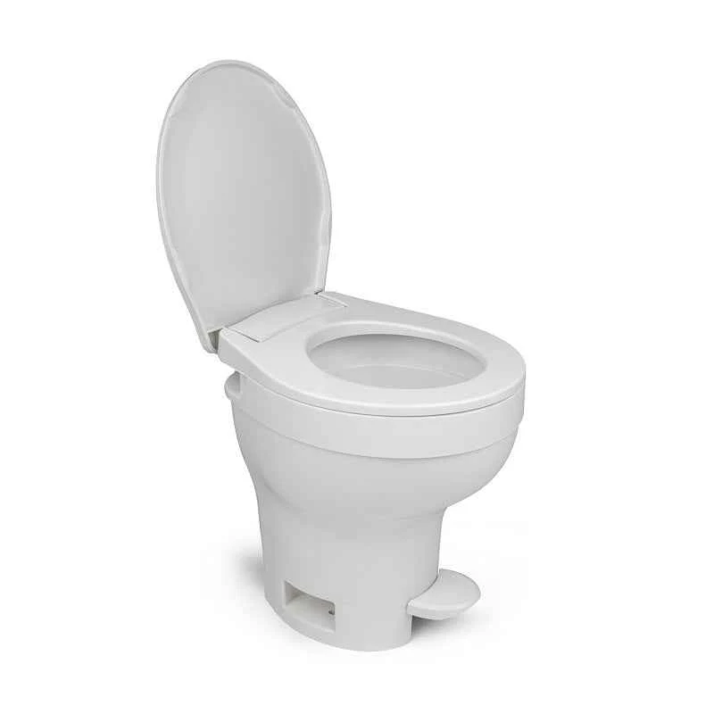 Inodoro Thetford Aqua-Magic VI de perfil alto para vehículos recreativos – Descarga por pedal, blanco 31835
