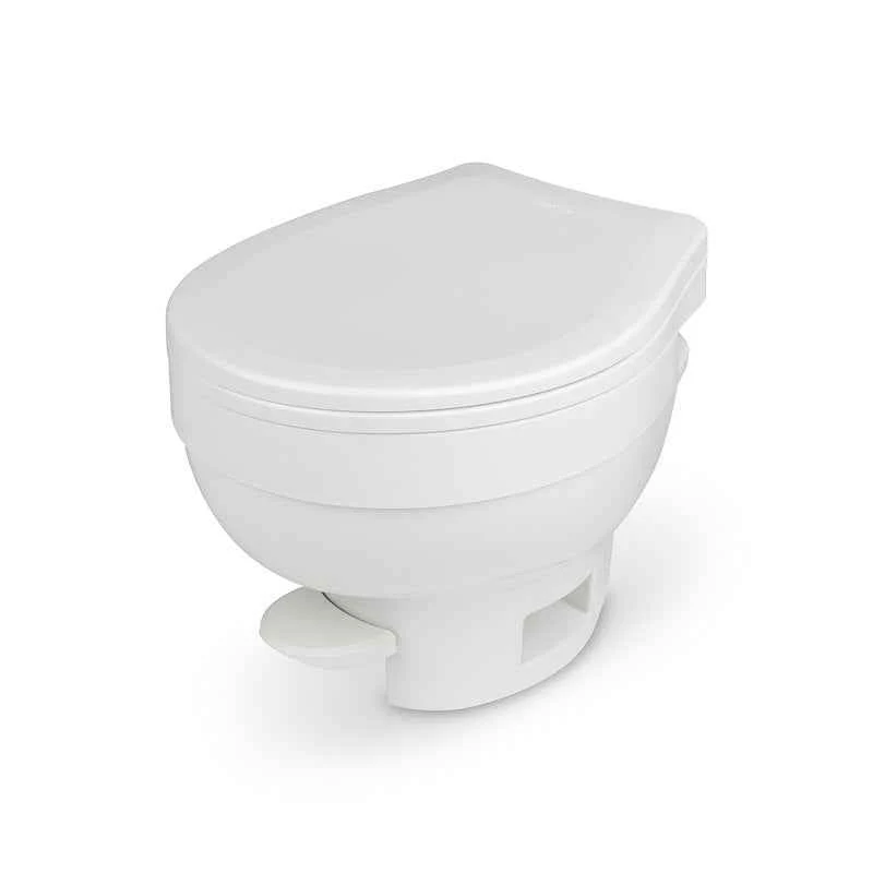 Inodoro Thetford Aqua-Magic VI de perfil bajo para vehículos recreativos – Descarga por pedal, blanco 31833