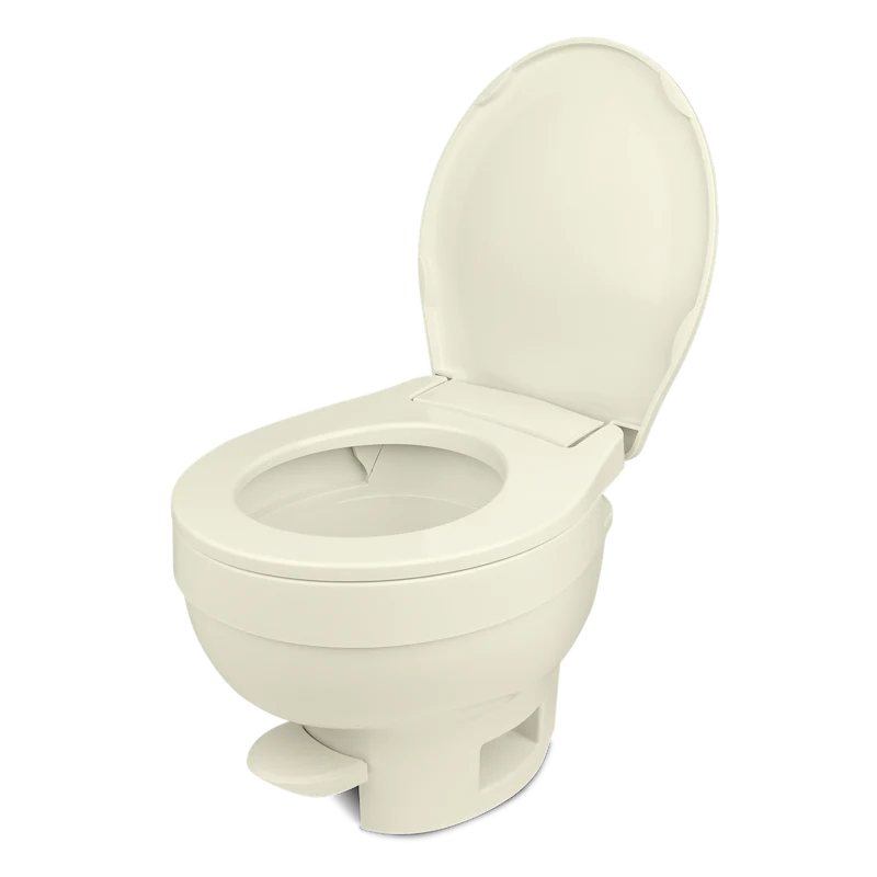 Inodoro Thetford Aqua-Magic VI de perfil bajo para autocaravanas – Descarga por pedal, color pergamino 31834