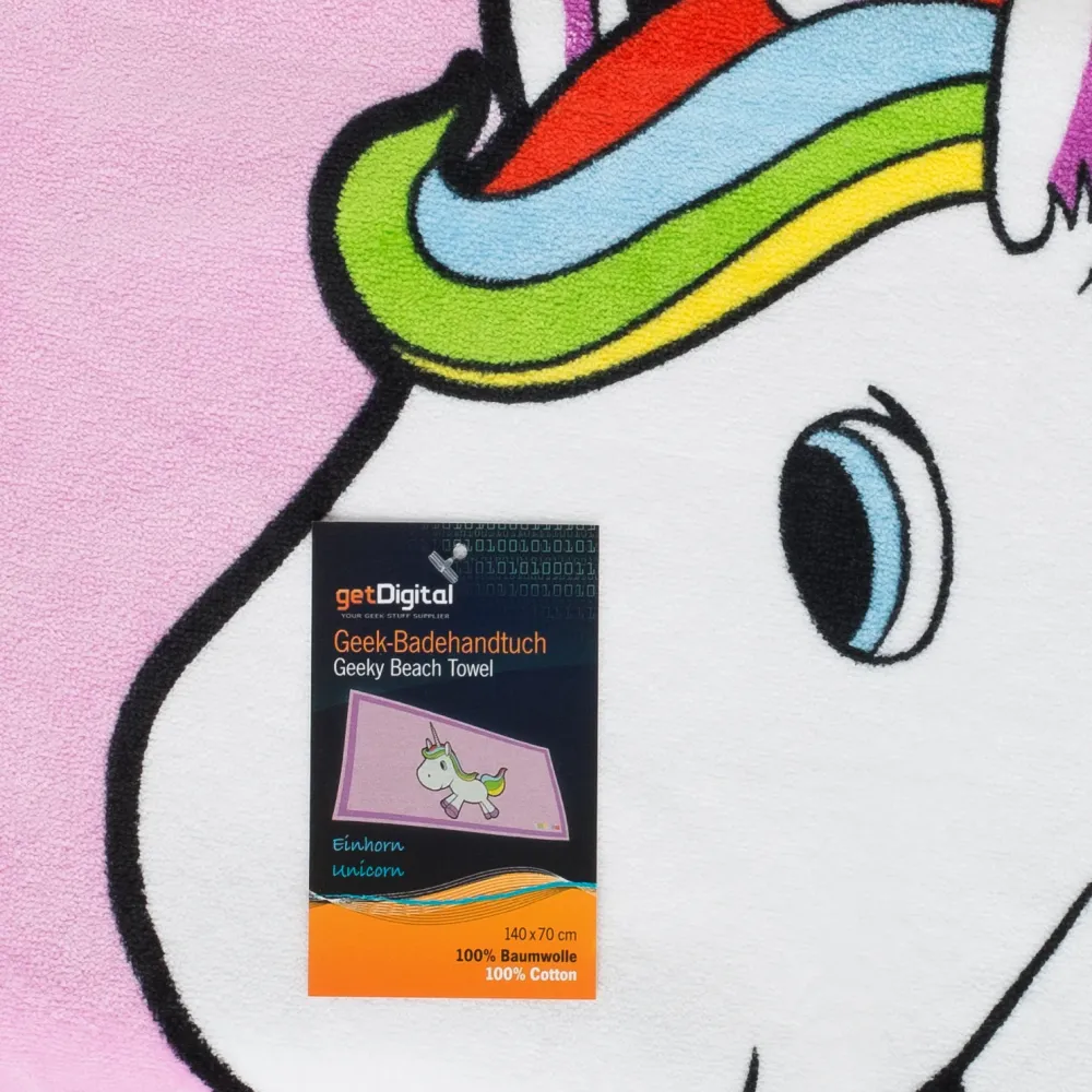Toalla de playa y baño Unicornio