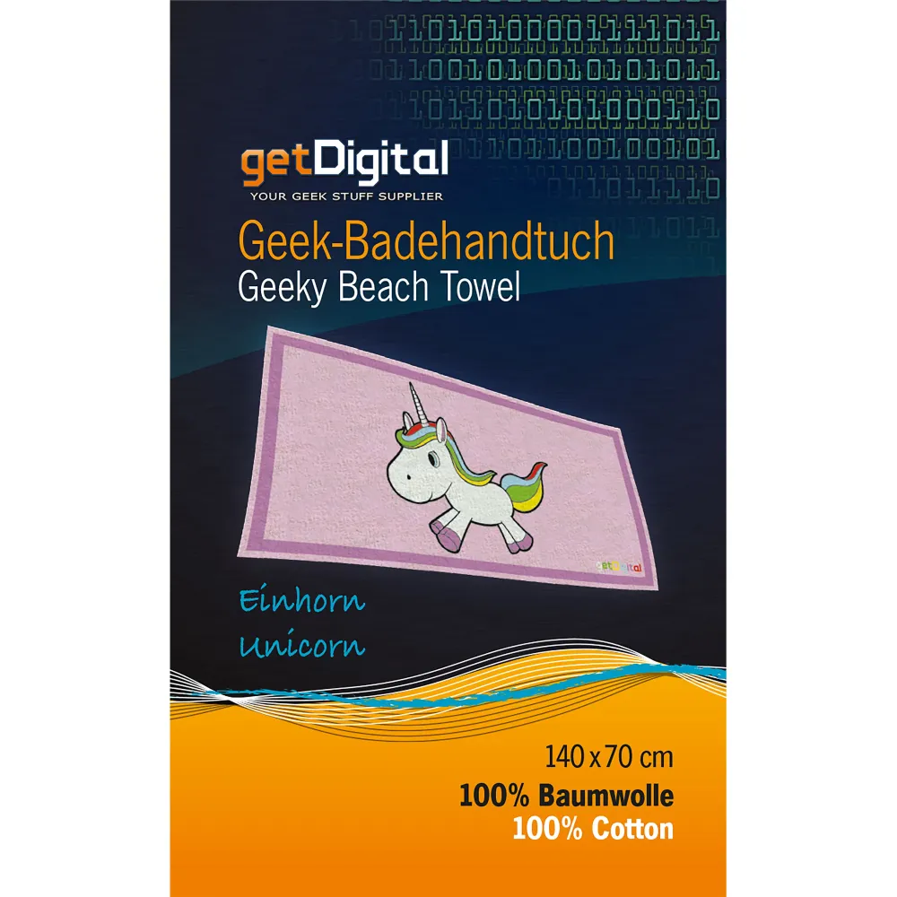Toalla de playa y baño Unicornio