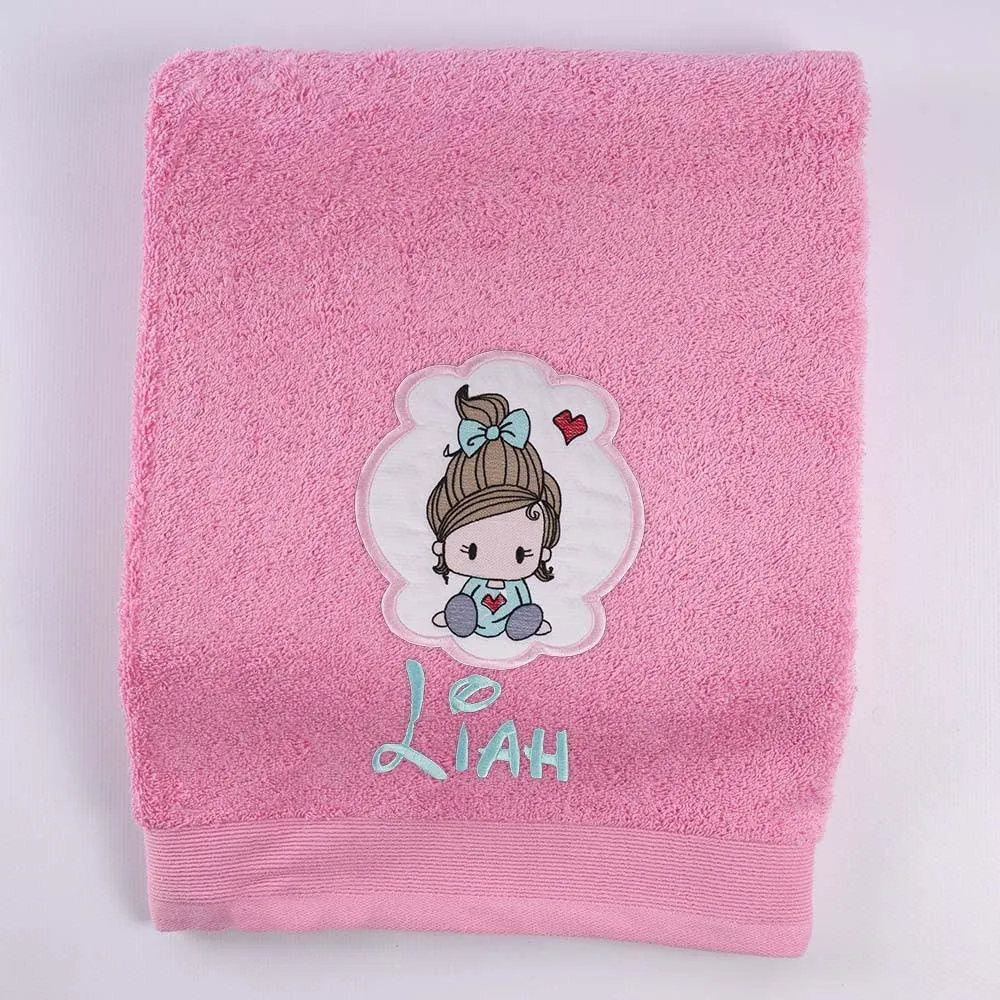 Toallas Personalizadas Niñ Bordada Aplique Nanetes