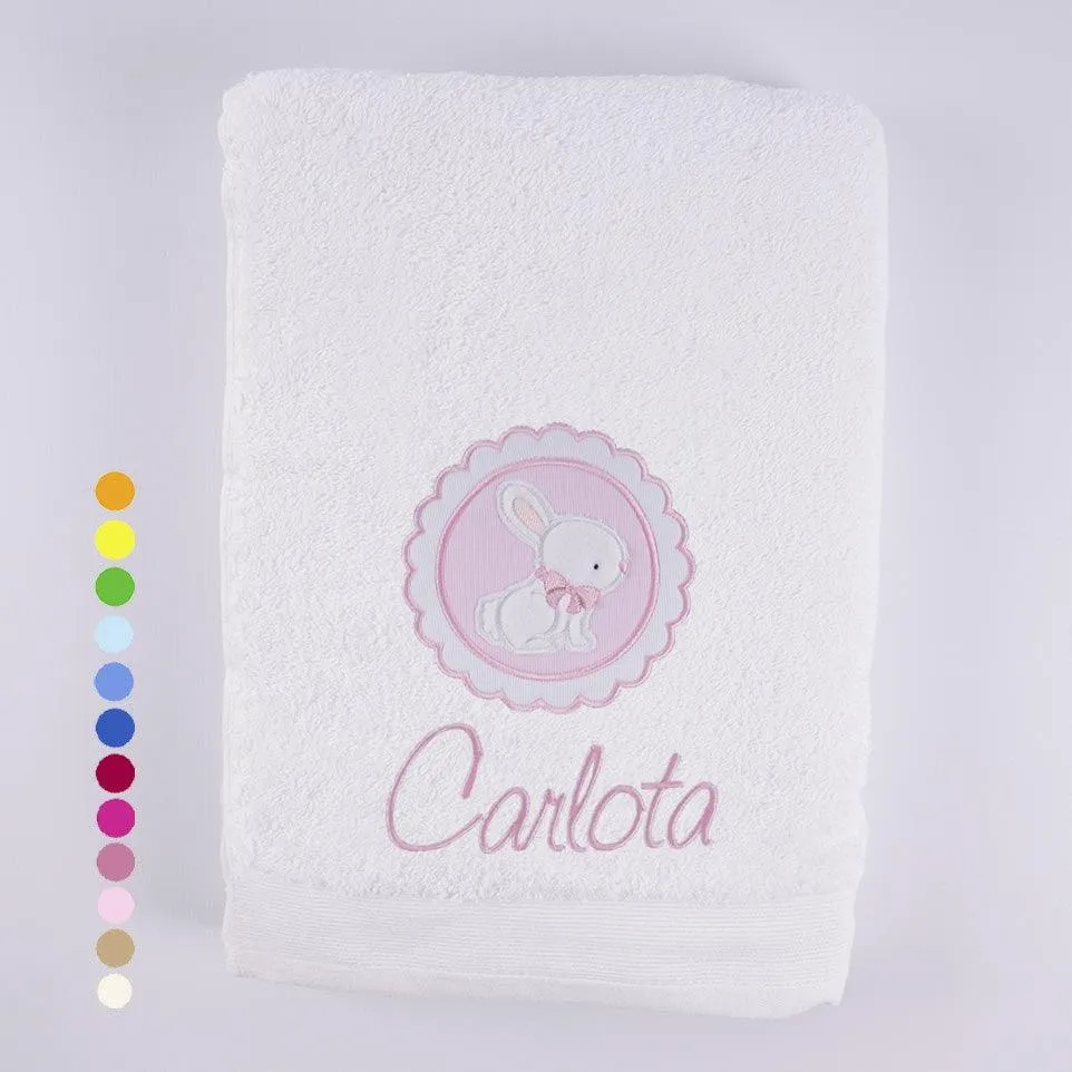 Toallas Personalizadas Niños Bordado Conejito Nanetes