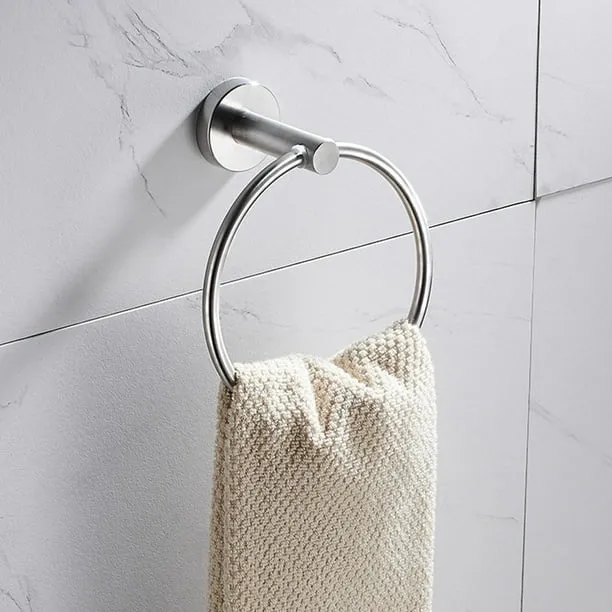 Toallero para baño aro de acero inoxidable
