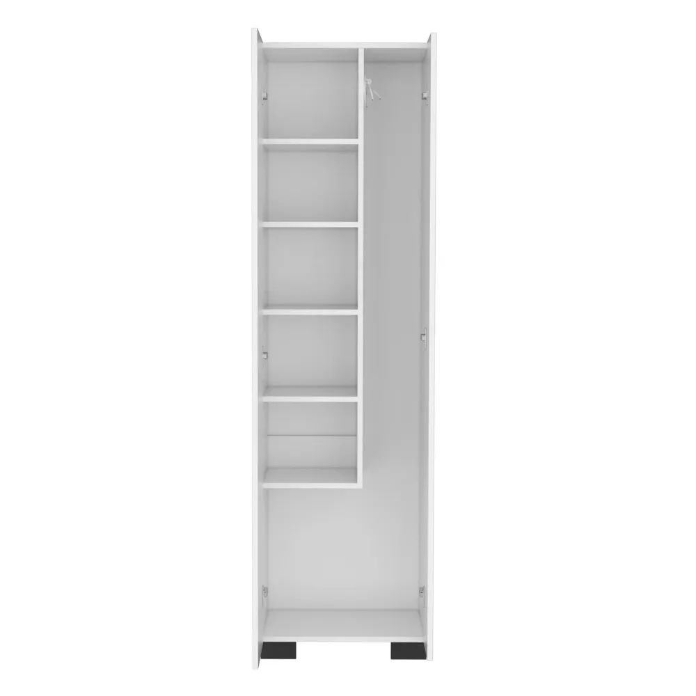 Columna de Baño Lago en melamina con 2 puertas y 6 estantes , blanco , 181.2 cm X 51.2 cm X 39.1 cm TUHOME CONCEPT