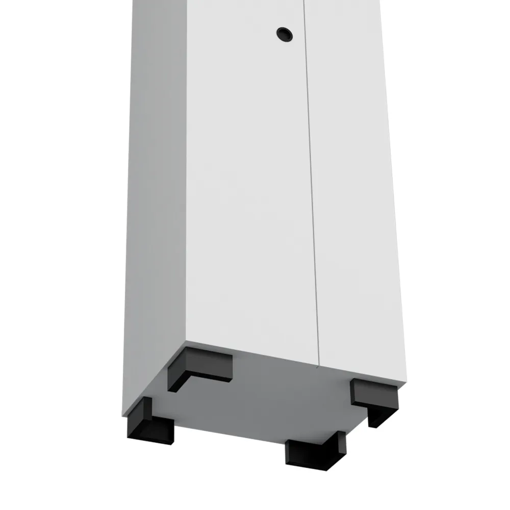 Columna de Baño Lago en melamina con 2 puertas y 6 estantes , blanco , 181.2 cm X 51.2 cm X 39.1 cm TUHOME CONCEPT