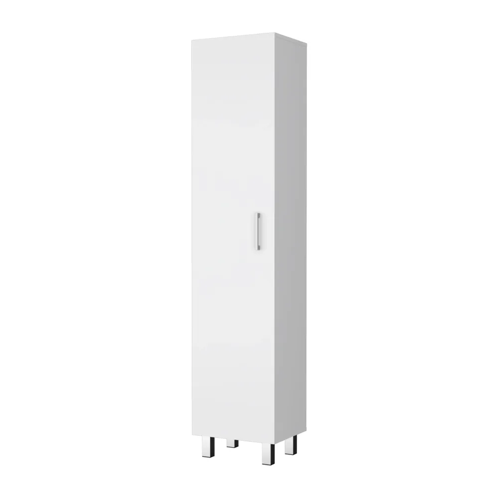 Columna de baño Vintro en melamina con 4 estantes y 1 puerta , blanco , 180 cm X 40 cm X 31.3 cm TUHOME CONCEPT