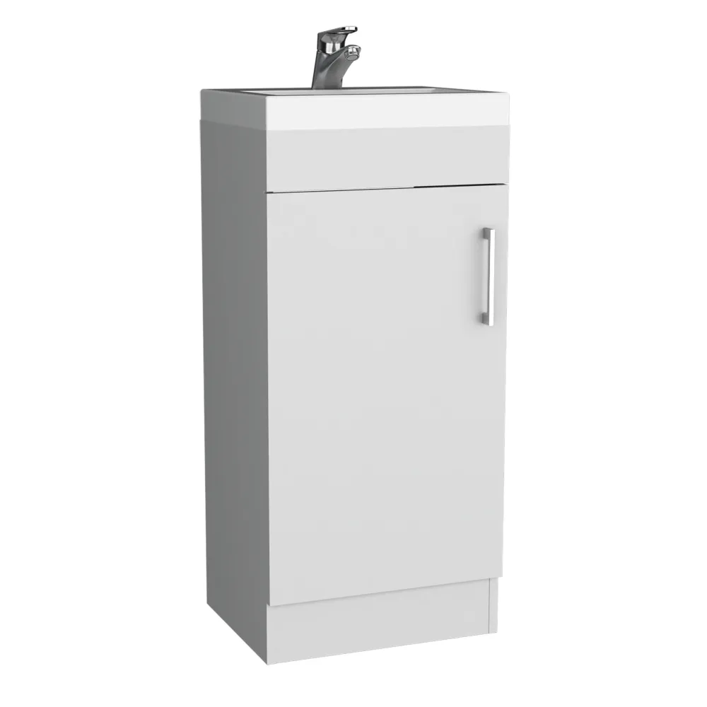Mueble de Baño Madrid con 1 puerta y almacenamiento inferior , blanco , 83 cm X 40 cm X 33 cm TUHOME CONCEPT