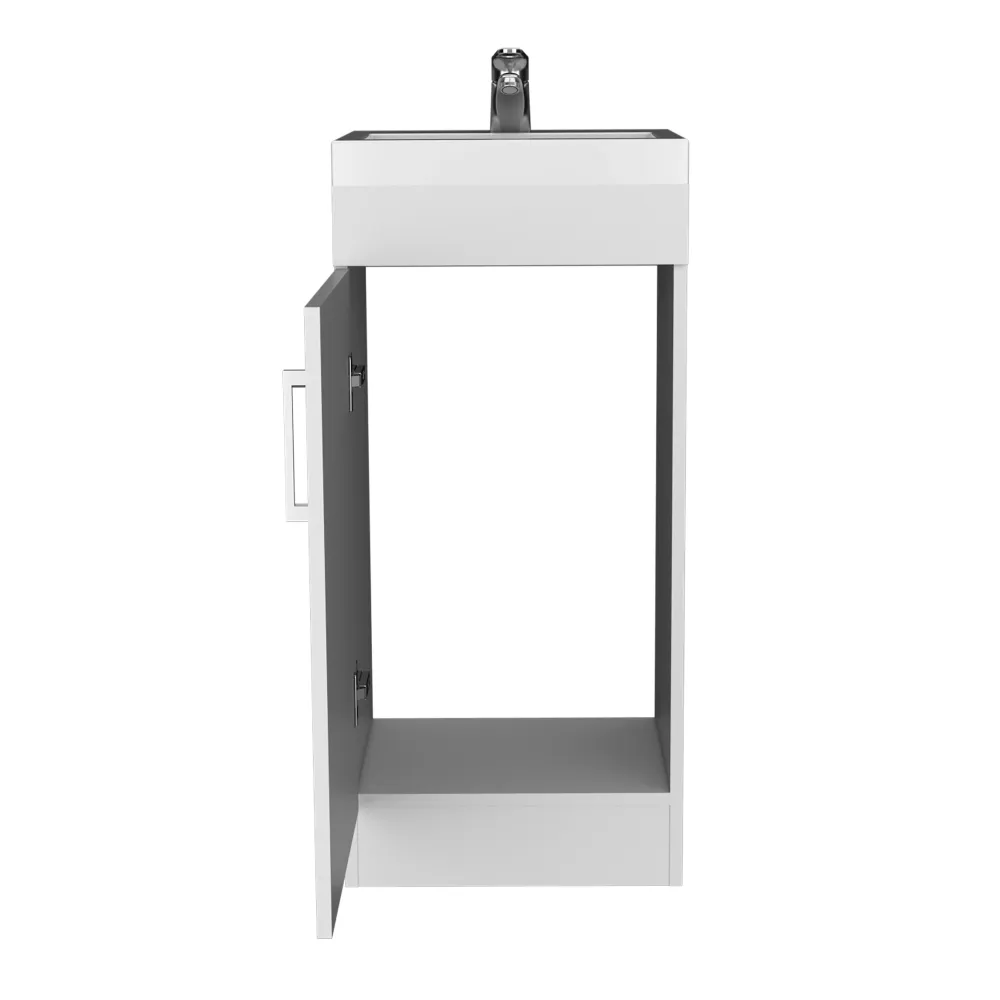 Mueble de Baño Madrid con 1 puerta y almacenamiento inferior , blanco , 83 cm X 40 cm X 33 cm TUHOME CONCEPT