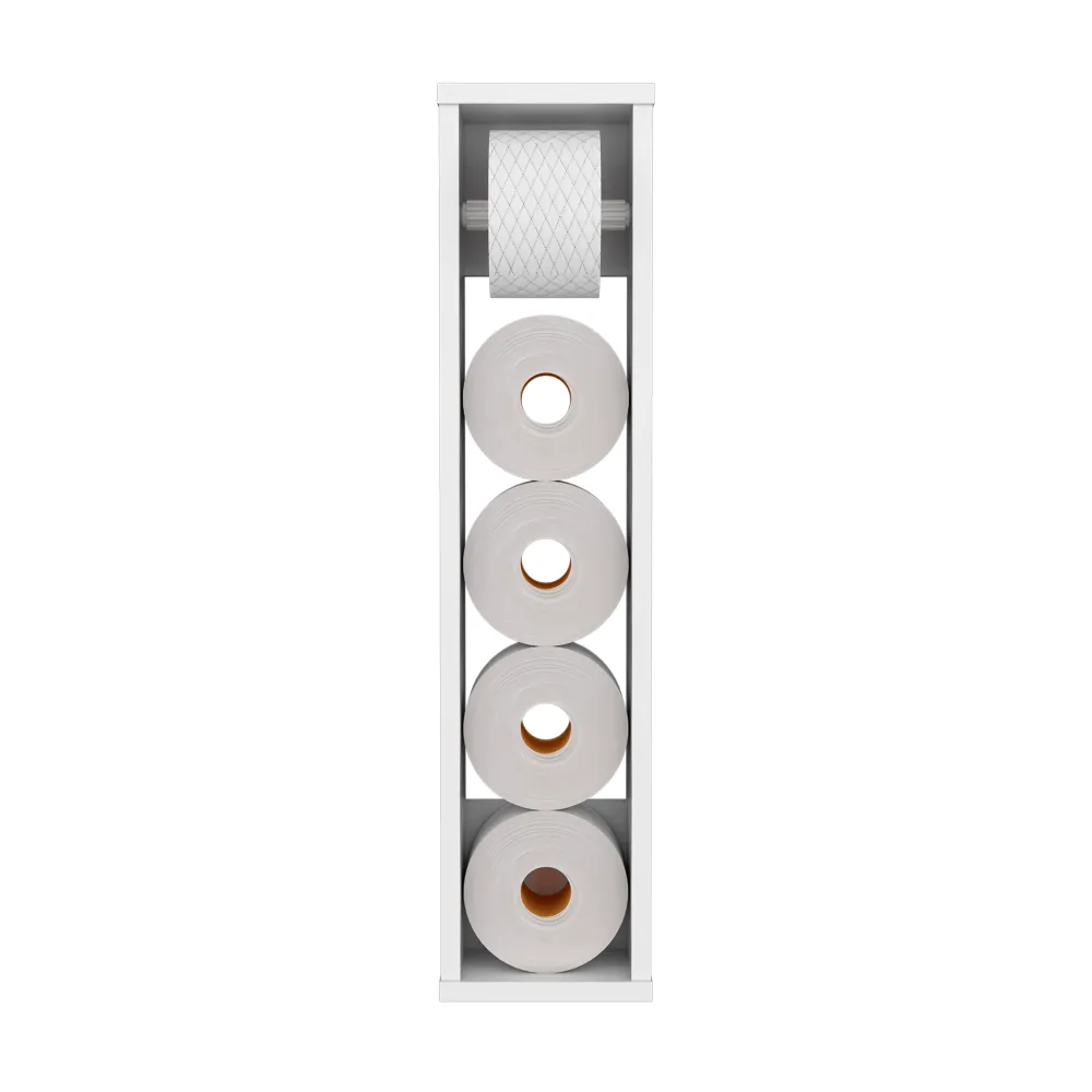 TUHOME Porta Papel Higiénico Supai en Melamina, Blanco Blanco TUHOME CONCEPT