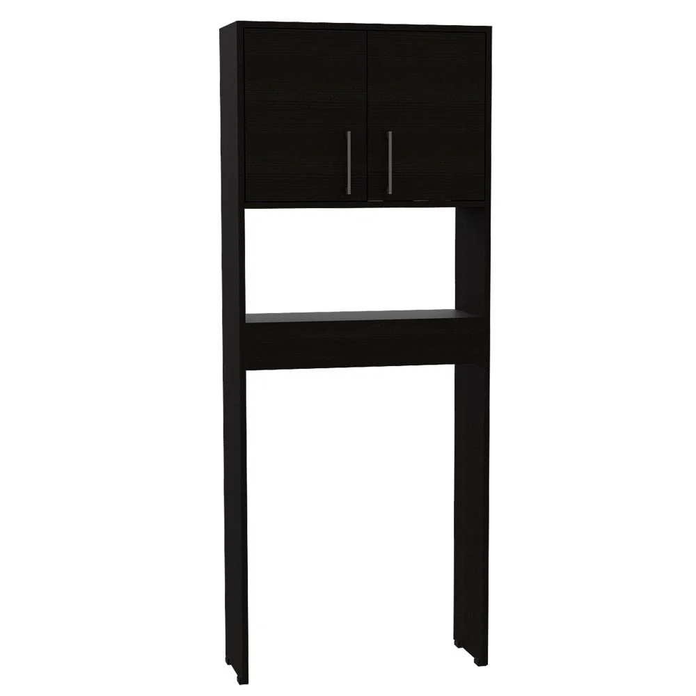 Ahorrador de Espacio Barcelona, Wengue, con dos puertas batientes y varios entrepaños Tuhome Furniture
