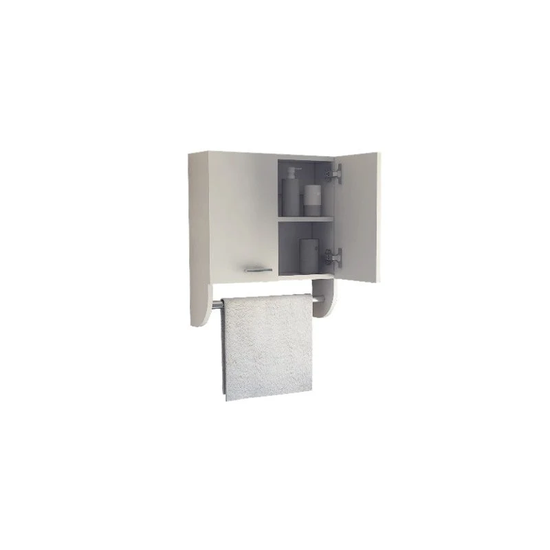 Botiquin Bath, Blanco, con puertas y dos entrepaños para colocar objetos de aseo Tuhome Furniture