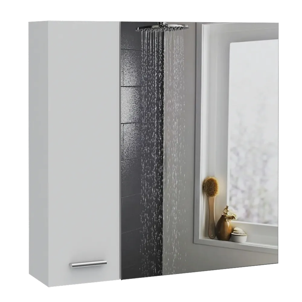Botiquin Sines Dos Puertas Con Espejo, Blanco Tuhome Furniture