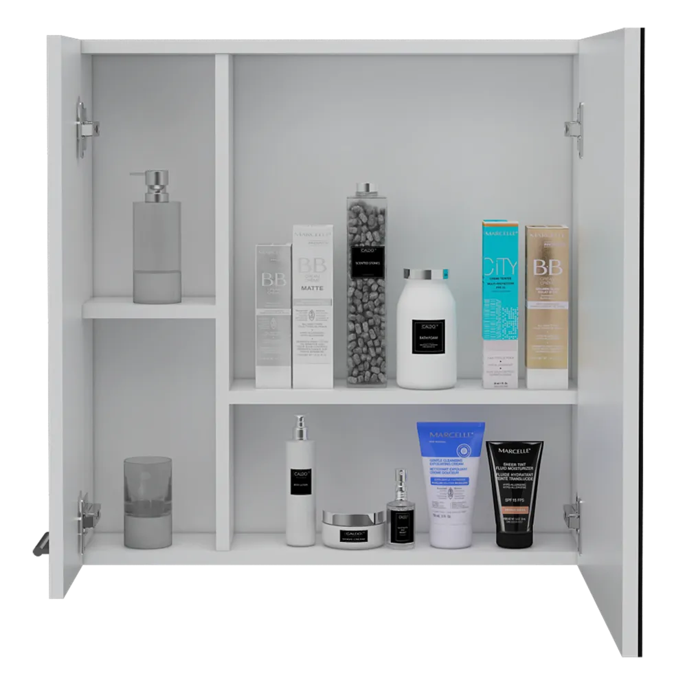 Botiquin Sines Dos Puertas Con Espejo, Blanco Tuhome Furniture