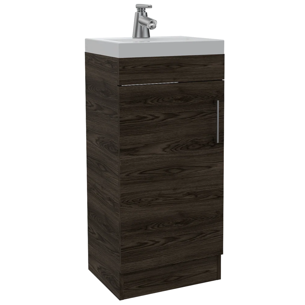 Combo Bath, Coñac y Wengue, incluye espejo y mueble de lavamanos Tuhome Furniture