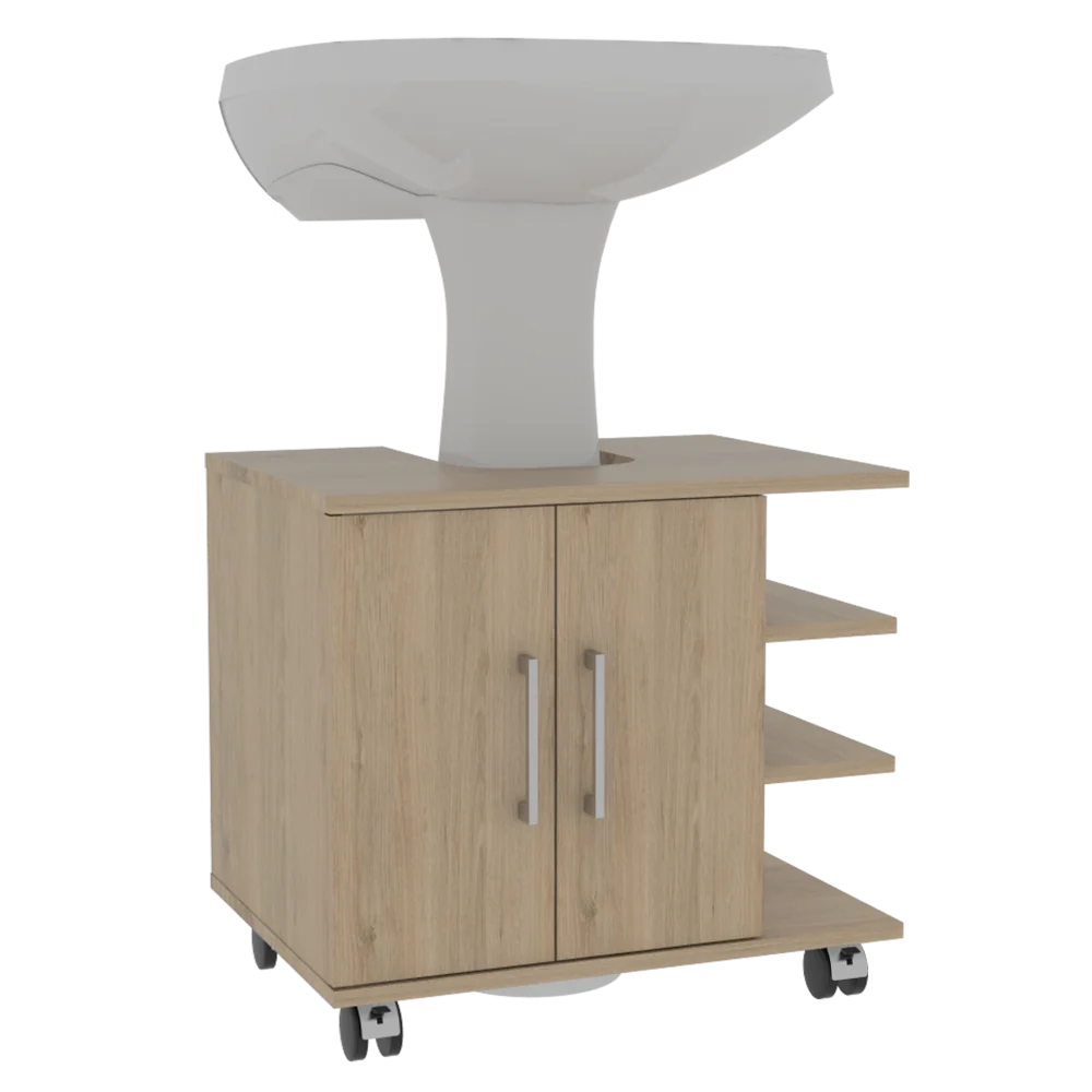 Combo Bath Rovere y Blanco, incluye espejo, lavamanos y auxiliar Tuhome Furniture