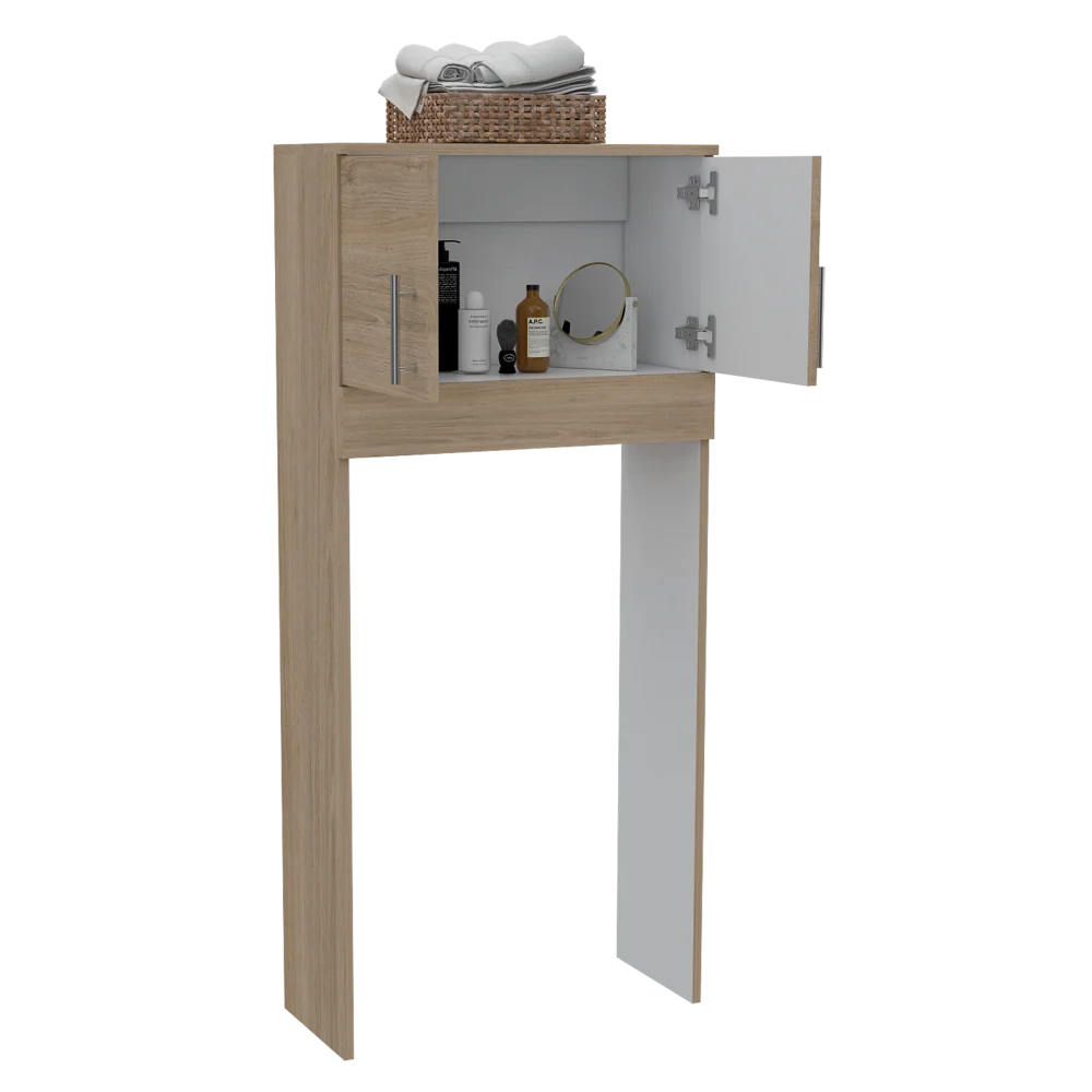 Combo Bath Rovere y Blanco, incluye espejo, lavamanos y auxiliar Tuhome Furniture