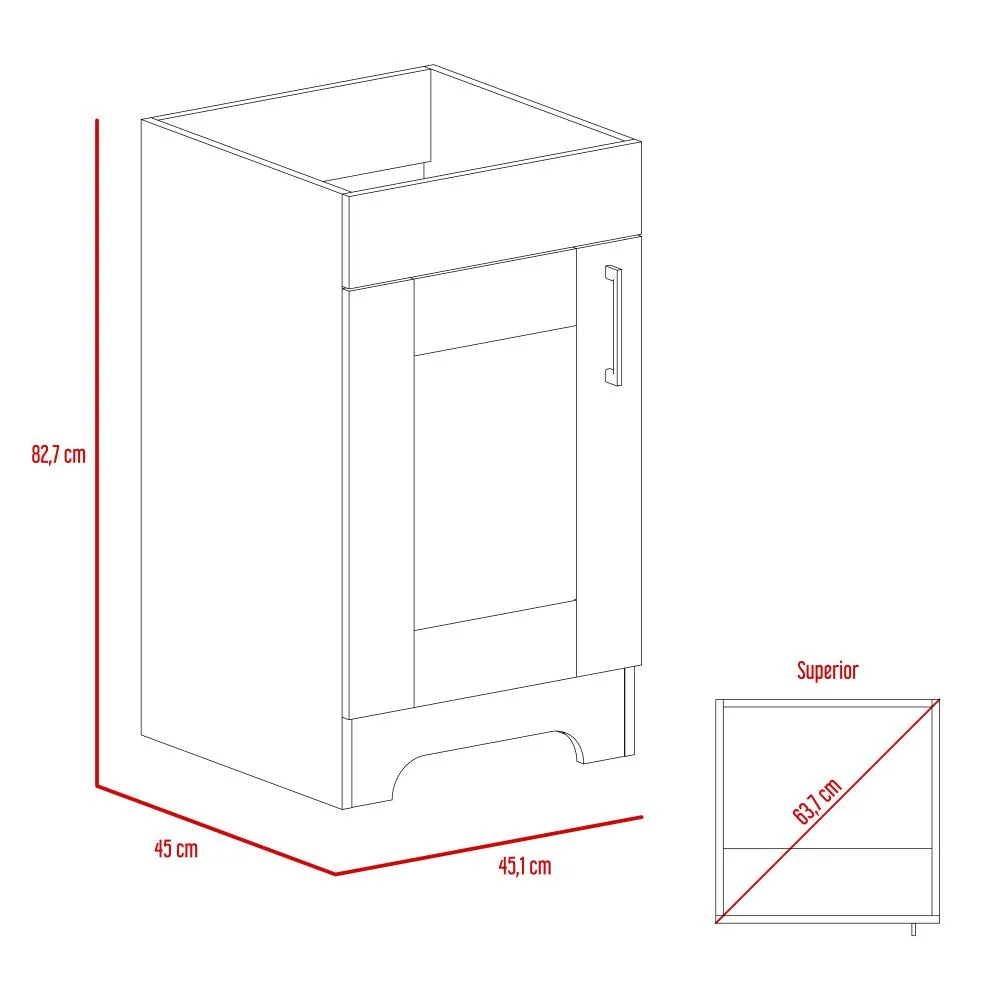 Combo Bath, Wengue, incluye botiquín y mueble de lavamanos Tuhome Furniture