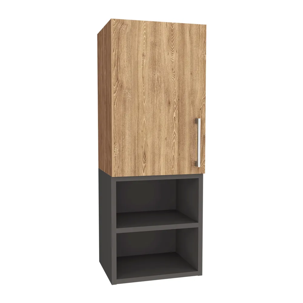 Combo Madrid, Miel, incluye mueble auxiliar y optimizador de baño Tuhome Furniture