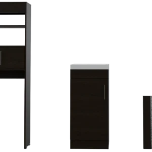 Combo Madrid, Wengue, incluye mueble de lavamanos, baño y espejo Tuhome Furniture