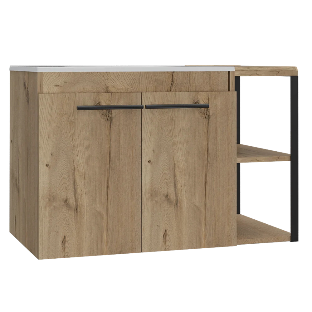 Combo Reflekta, Duna, incluye mueble de lavamanos flotante y espejo napoli Tuhome Furniture