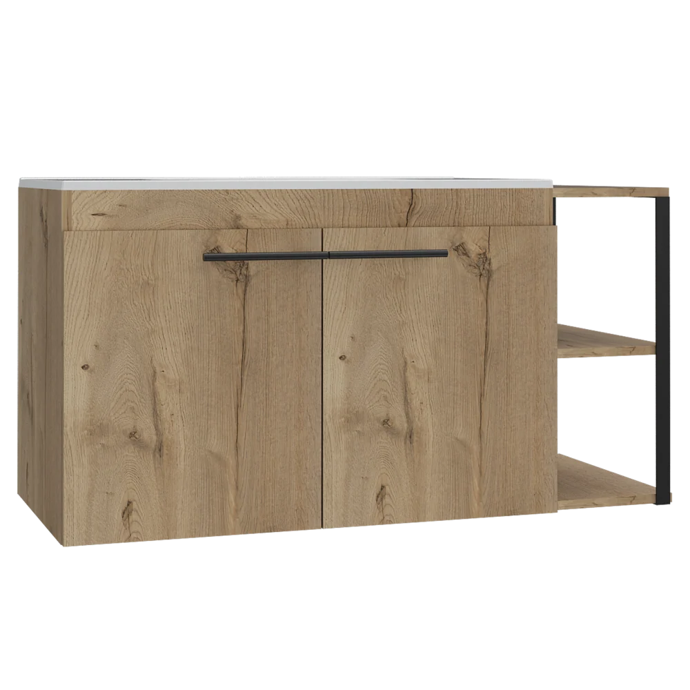 Combo Reflekta, Duna, incluye mueble de lavamanos flotante y espejo napoli Tuhome Furniture