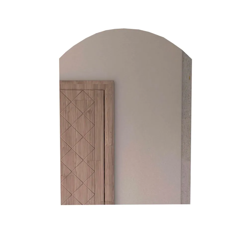 Espejo Affi, Gris, con forma rectangular y ovalo Tuhome Furniture