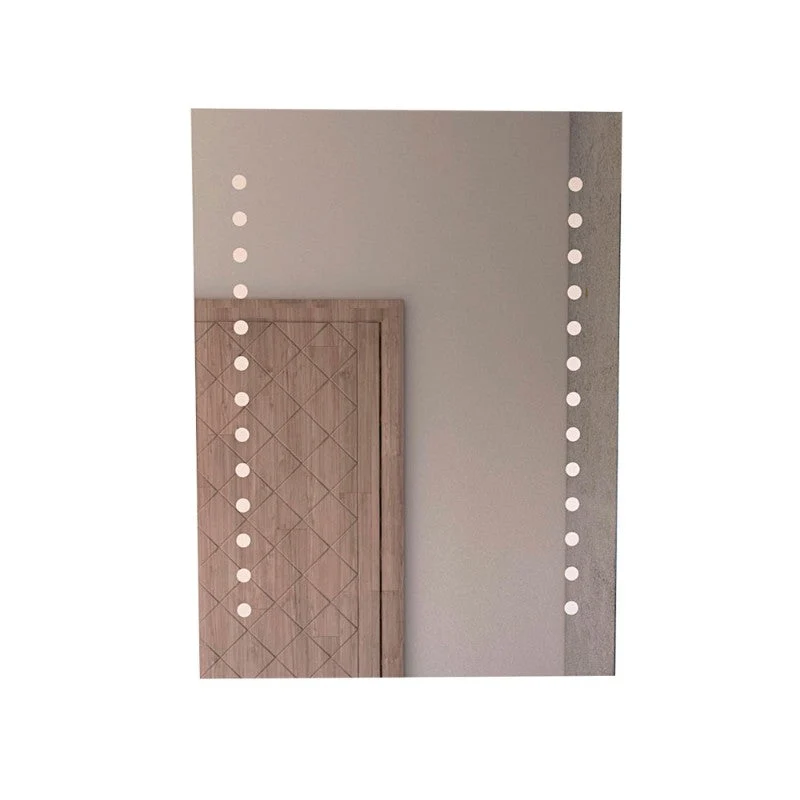 Espejo Bra, Gris, con franjas laterales en puntos sandblasting Tuhome Furniture