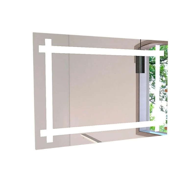 Espejo Broni, Gris, con marco interno con sandblasting Tuhome Furniture