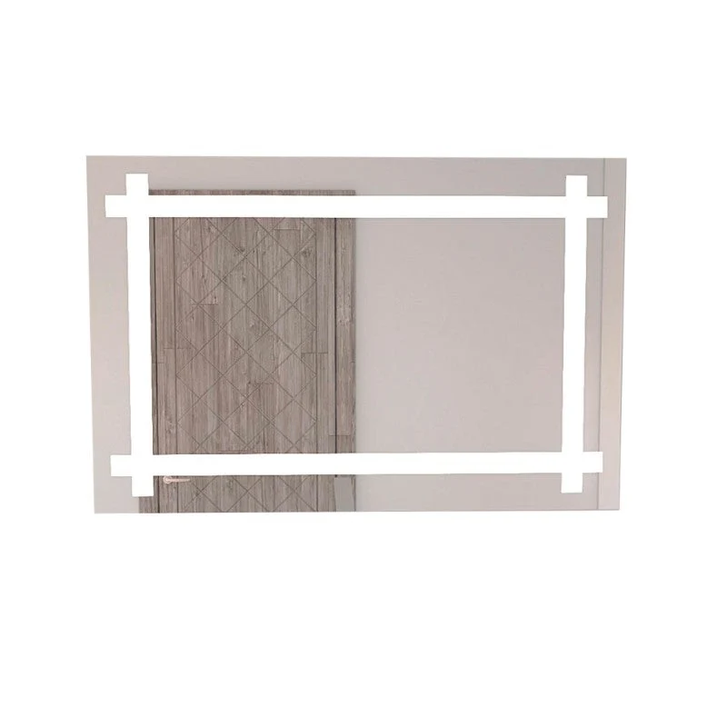 Espejo Broni, Gris, con marco interno con sandblasting Tuhome Furniture