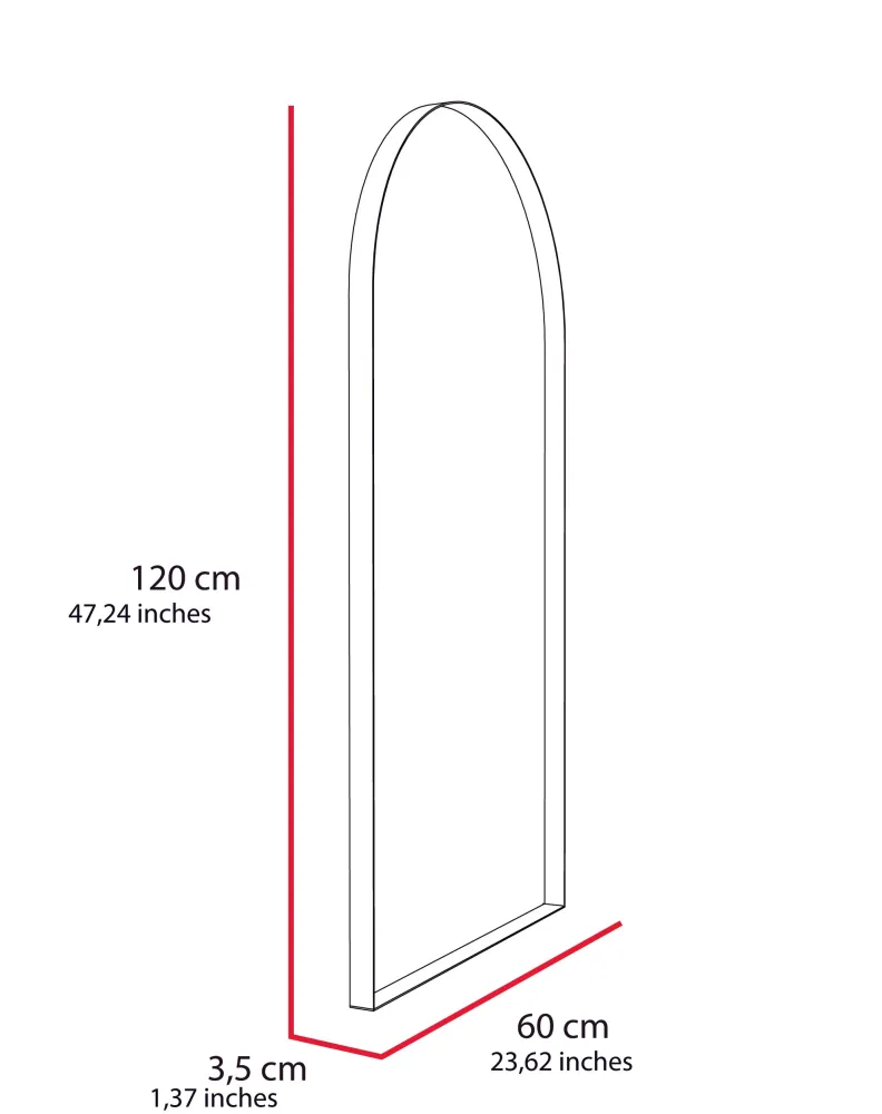 Espejo Dalton, con forma rectangular Tuhome Furniture