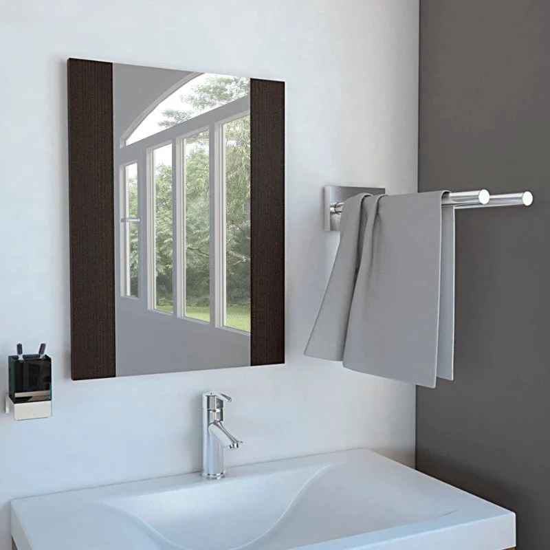 Espejo Flotante Madrid, Wengue y Negro, ideal para espacios reducidos Tuhome Furniture