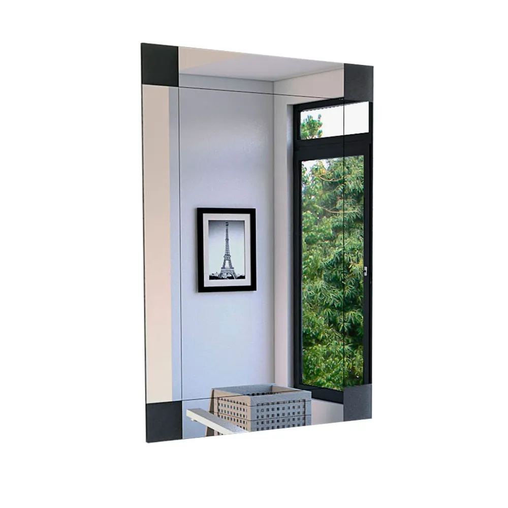 Espejo Genova, Gris, con bordes oscuros Tuhome Furniture