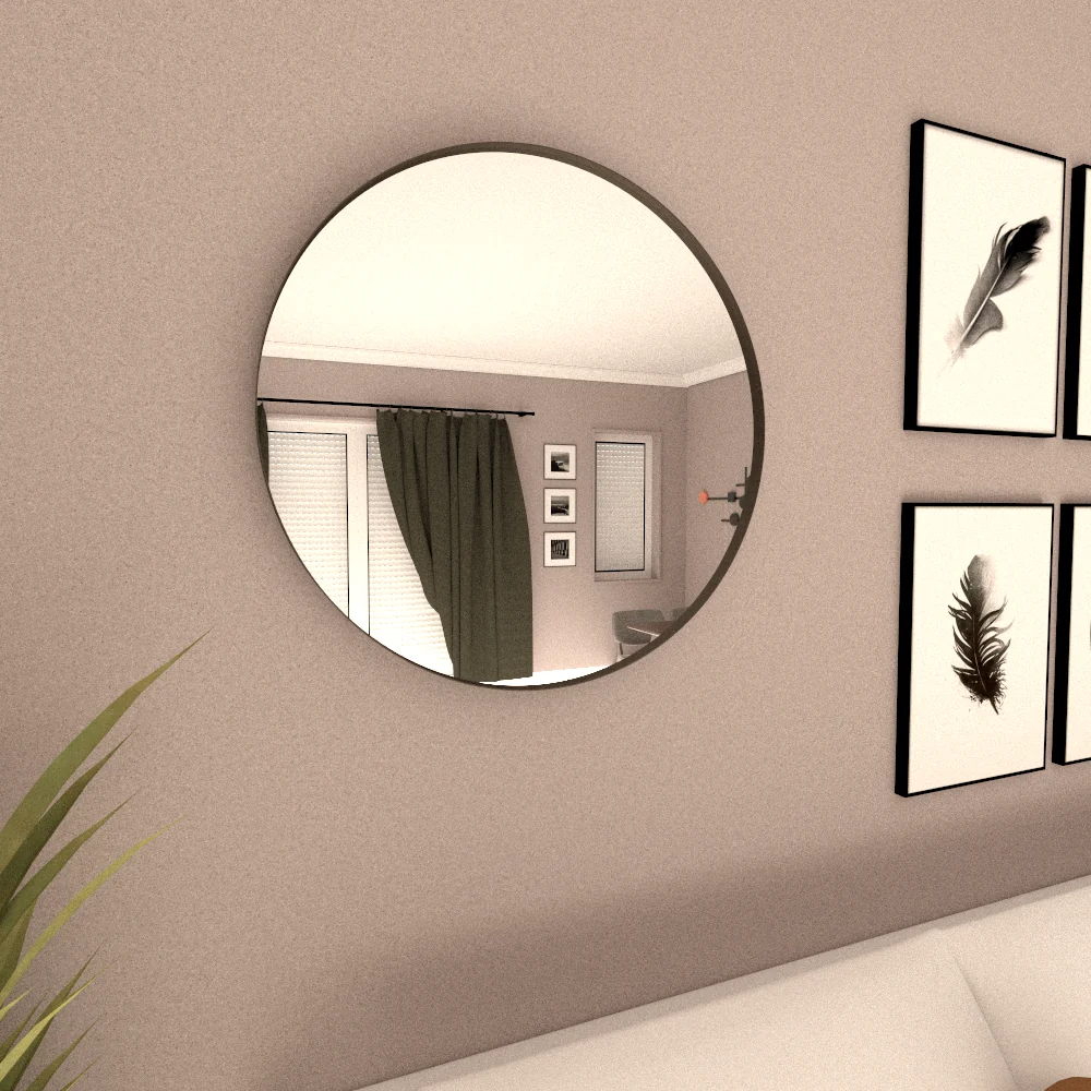 Espejo Lisboa, con forma circular Tuhome Furniture