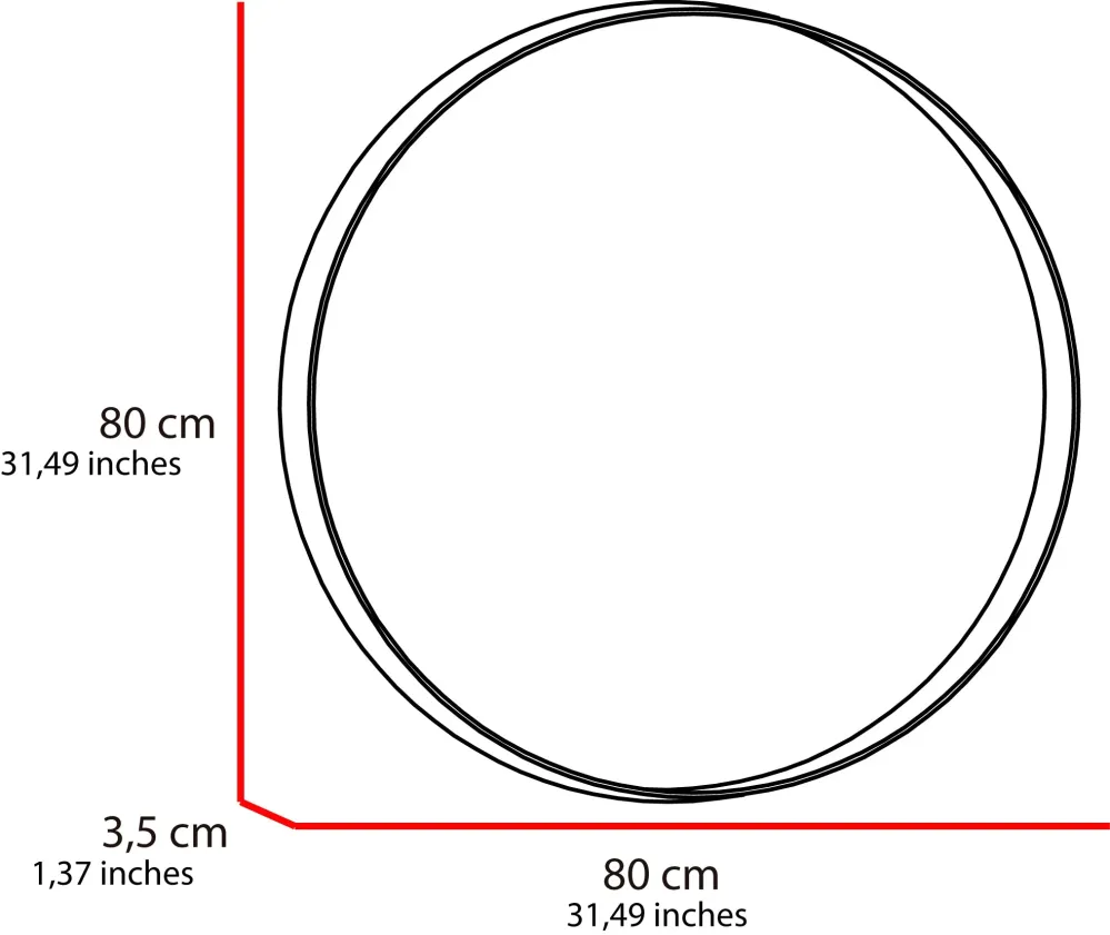 Espejo Lisboa, con forma circular Tuhome Furniture