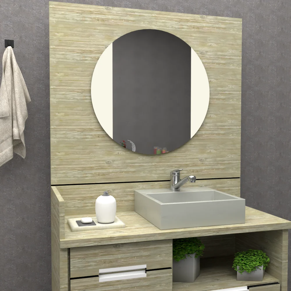Espejo Lucas, con forma circular Tuhome Furniture